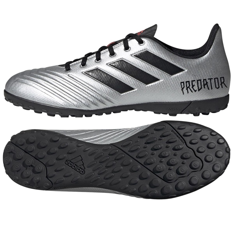 Chuteiras Adidas Predator 19.4 Tf M F35634 prata