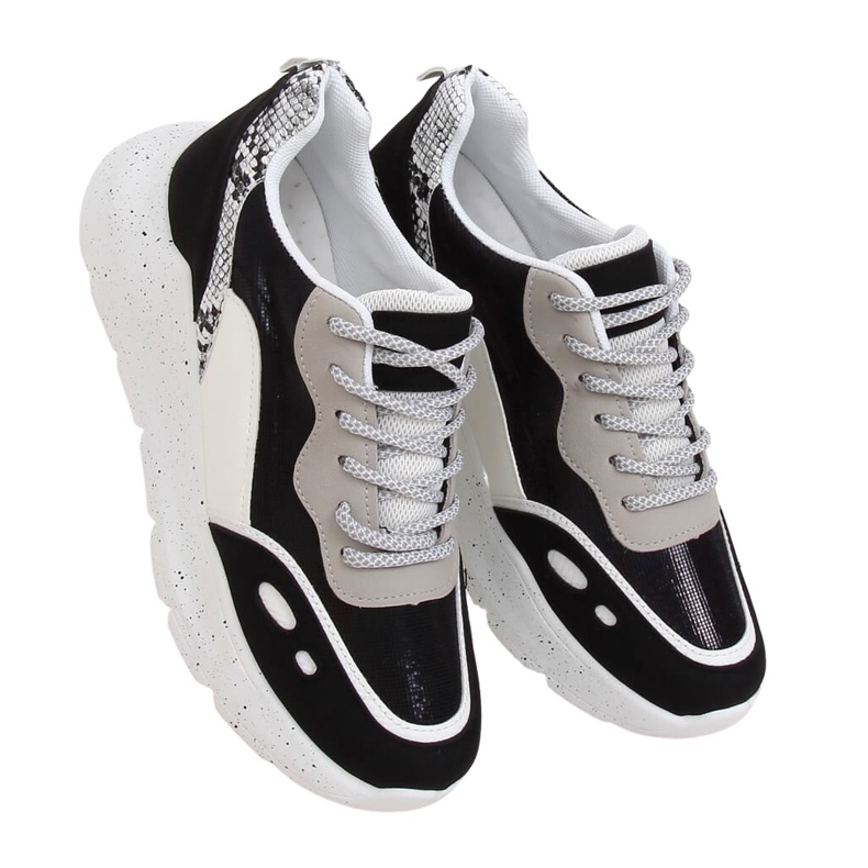 Sapatos esportivos preto e branco LL1771 Preto