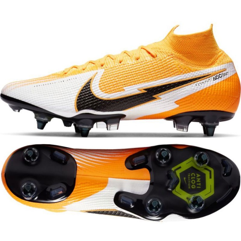 Chuteiras Nike Mercurial Superfly 7 Elite SG-PRO Ac M AT7894-801 laranja amarelos