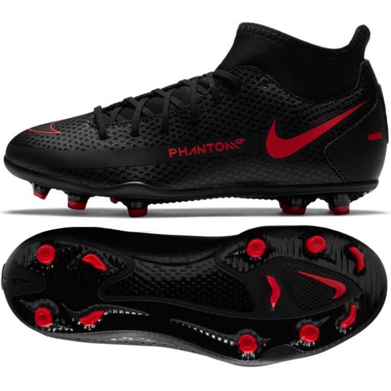 Chuteiras Nike Phantom Gt Club Df FG / MG Jr CW6727-060 multicolorido preto