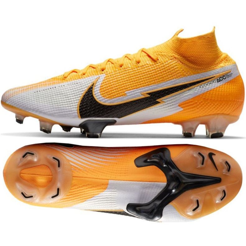Chuteiras Nike Mercurial Superfly 7 Elite Fg M AQ4174-801 multicolorido laranja Chuteiras Nike Mercurial Superfly 7 Elite Fg M AQ4174-801 multicolorido laranja