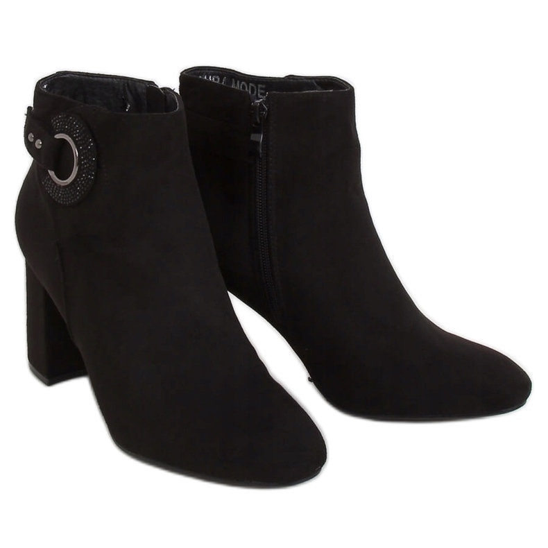 Botas pretas de salto alto J-25 pretas preto