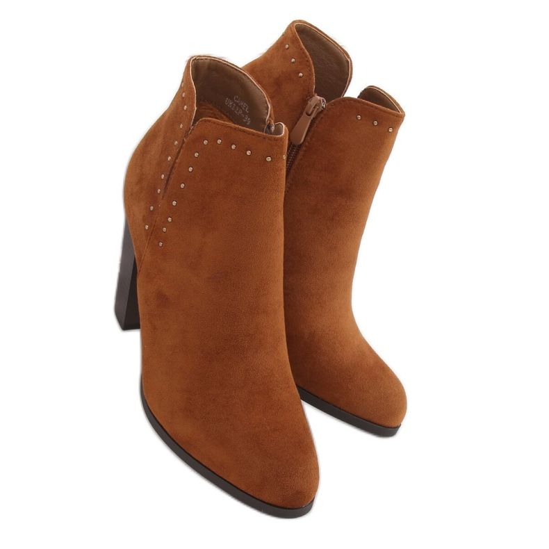 Botas de salto alto Camel UK11P Camel castanho