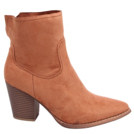 Camel M398 Botas camelo de salto alto marrom