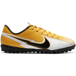 Chuteiras Nike Mercurial Vapor 13 Academy Tf Jr AT8145 801 amarelo amarelos Chuteiras Nike Mercurial Vapor 13 Academy Tf Jr AT8145 801 amarelo amarelos