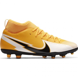 Chuteiras Nike Mercurial Superfly 7 Club FG / MG Jr AT8150 801 amarelo amarelos Chuteiras Nike Mercurial Superfly 7 Club FG / MG Jr AT8150 801 amarelo amarelos