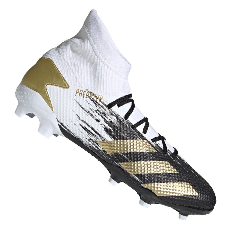 Chuteiras Adidas Predator 20.3 Fg M FW9196 preto, branco, preto, dourado branco
