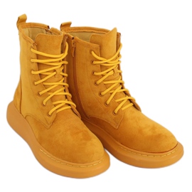 Botas com cordões amarelos NC1070 Amarelo