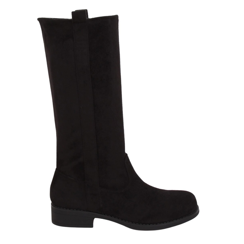 Botas pretas com cano reto ST-19P Preto