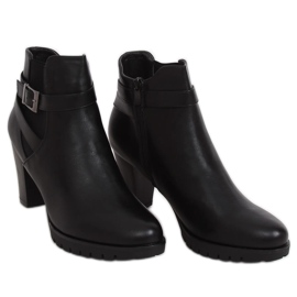 Botas pretas F-33 pretas de salto alto preto