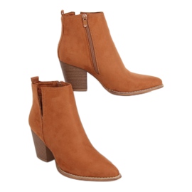 Botas de salto alto amêndoa camelo M397 Camelo castanho