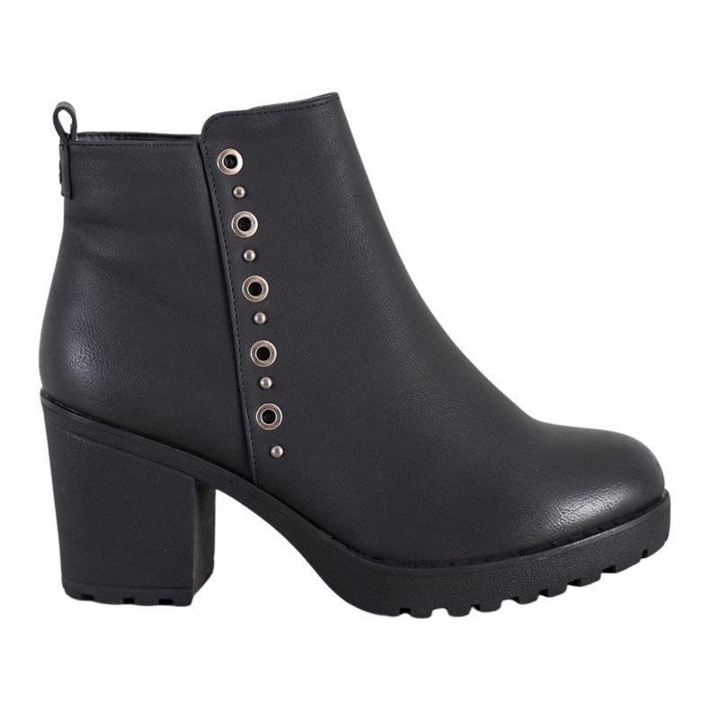J. Star Botas pretas com enfeite preto