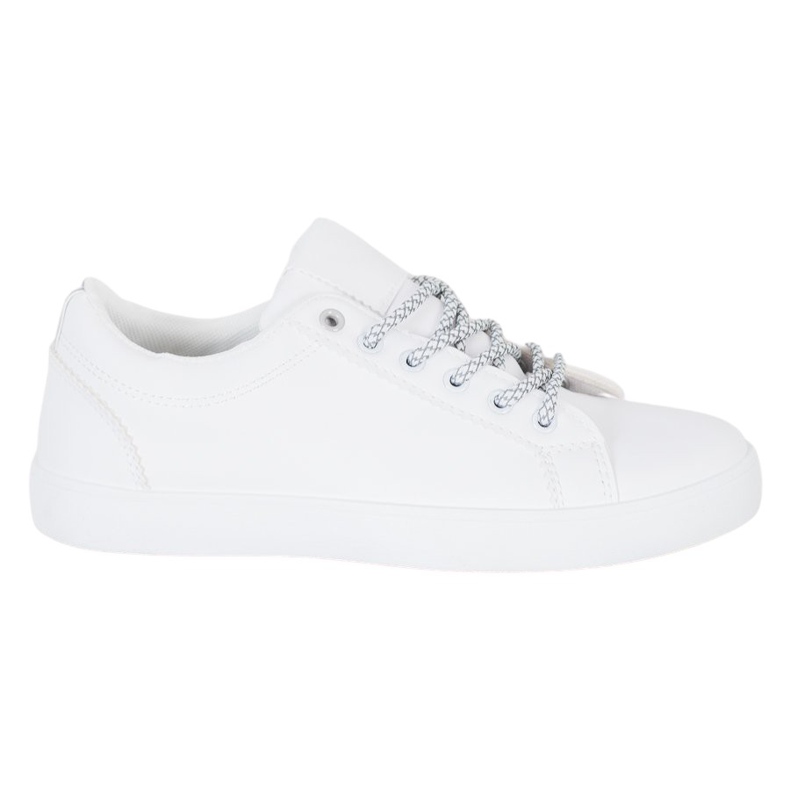 SHELOVET Tênis com atacadores decorativos branco