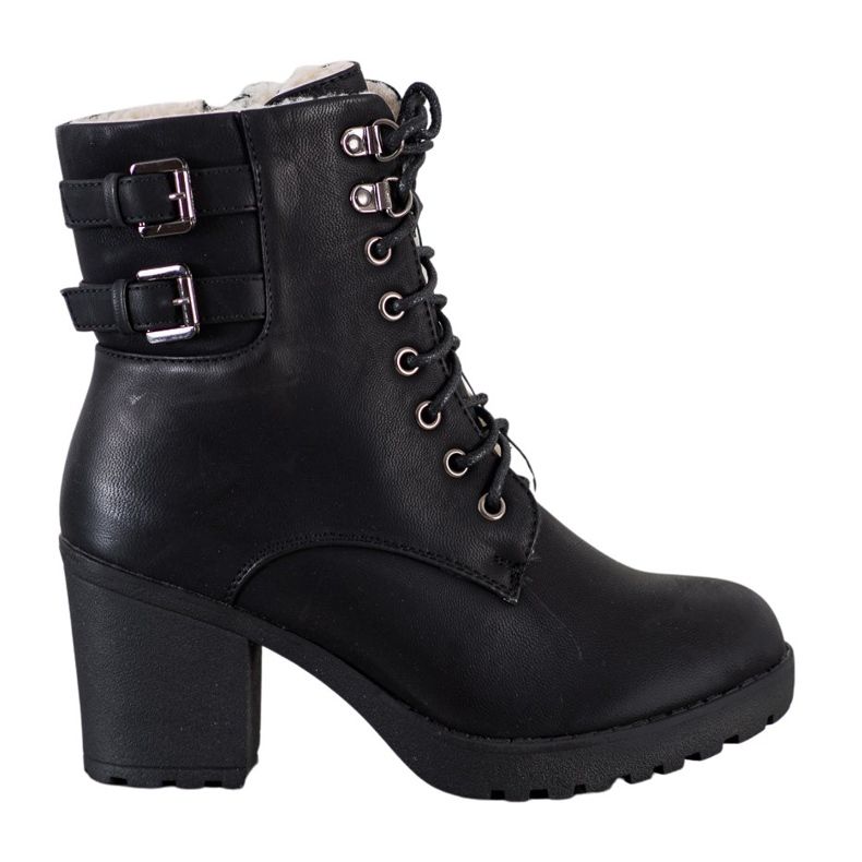 J. Star Botas amarradas na plataforma preto