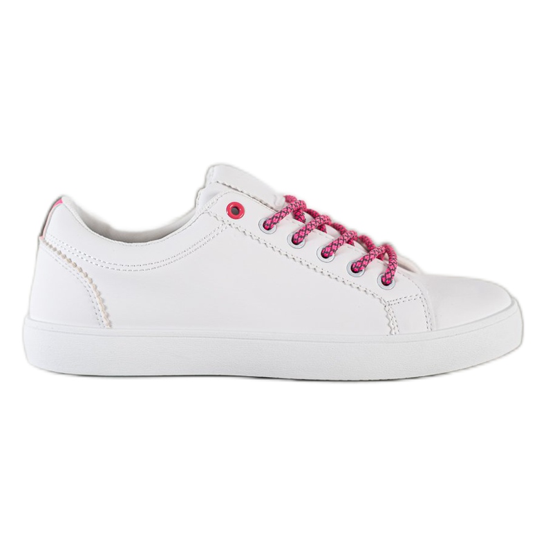 SHELOVET Tênis com atacadores decorativos branco