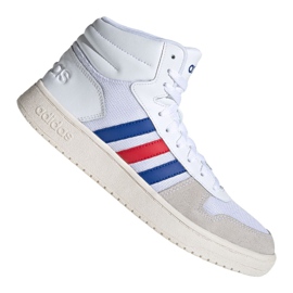 Tênis de basquete Adidas Hoops 2.0 Mid M FW8252 multicolorido branco Tênis de basquete Adidas Hoops 2.0 Mid M FW8252 multicolorido branco