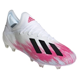 Chuteiras Adidas X 19.1 Fg M EG7125 multicolorido branco Chuteiras Adidas X 19.1 Fg M EG7125 multicolorido branco