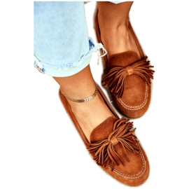 Mocassins femininos Maciejka Couro Camel 04830 marrom