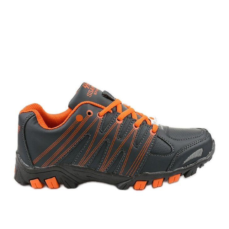 Trekking esportivo feminino cinza W118 laranja