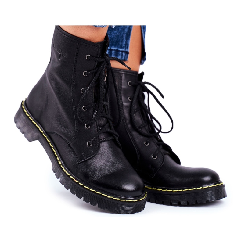 Botas femininas Glany Workers Maciejka Black 01609-33 / 00-6 preto