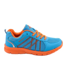 Tênis de corrida feminino esportivo W127 azul laranja