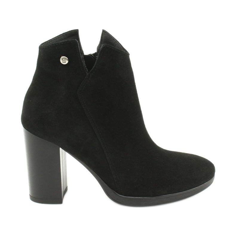 Gamis Botins de camurça de couro 4018 preto