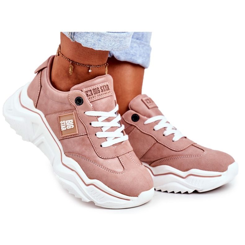 Calçados esportivos femininos Big Star Pink GG274210 rosa