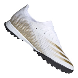 Chuteiras Adidas X Ghosted.3 Tf M EG8199 branco preto, branco, dourado