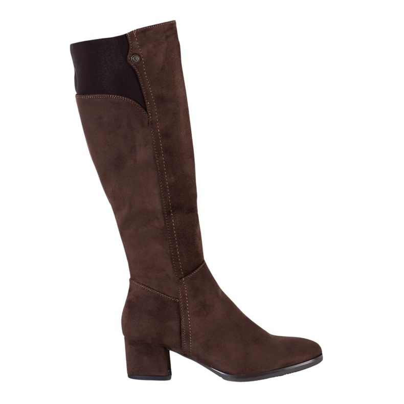 Goodin Botas marrons em poste baixo castanho