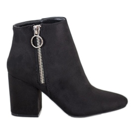 Goodin Botas pretas com zíper preto