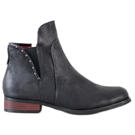 Goodin Botas elegantes com zíper preto
