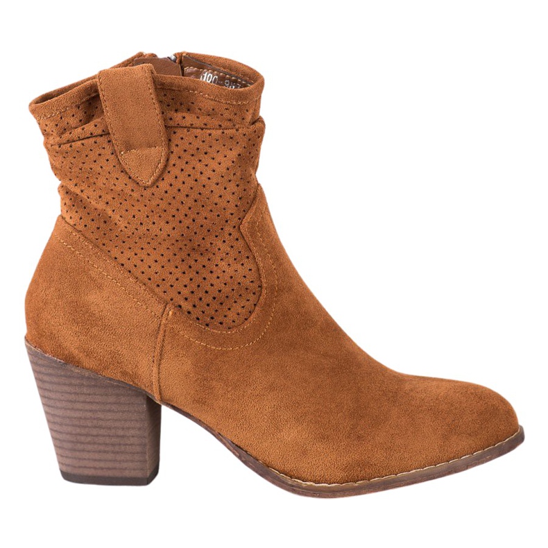 Bestelle Botas de cowboy clássicas com aberturas castanho Bestelle Botas de cowboy clássicas com aberturas castanho