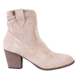 Bestelle Botas de cowboy clássicas com aberturas bege