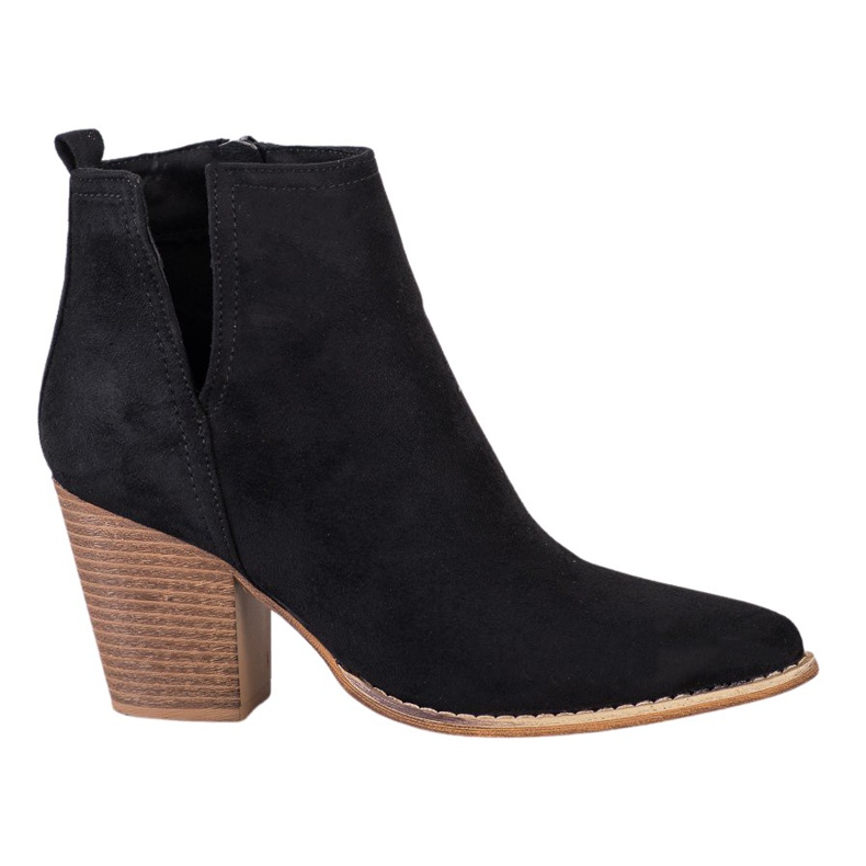 Erynn Botas de camurça com corte preto