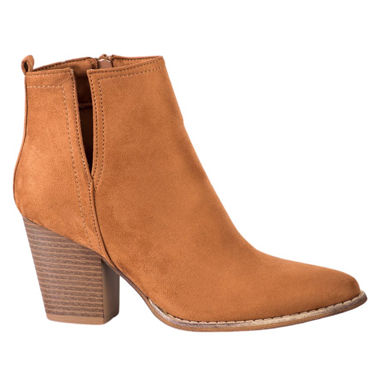 Erynn Botas de camurça com corte castanho