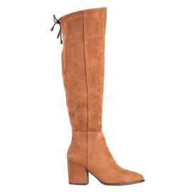 Botas de camurça VINCEZA castanho