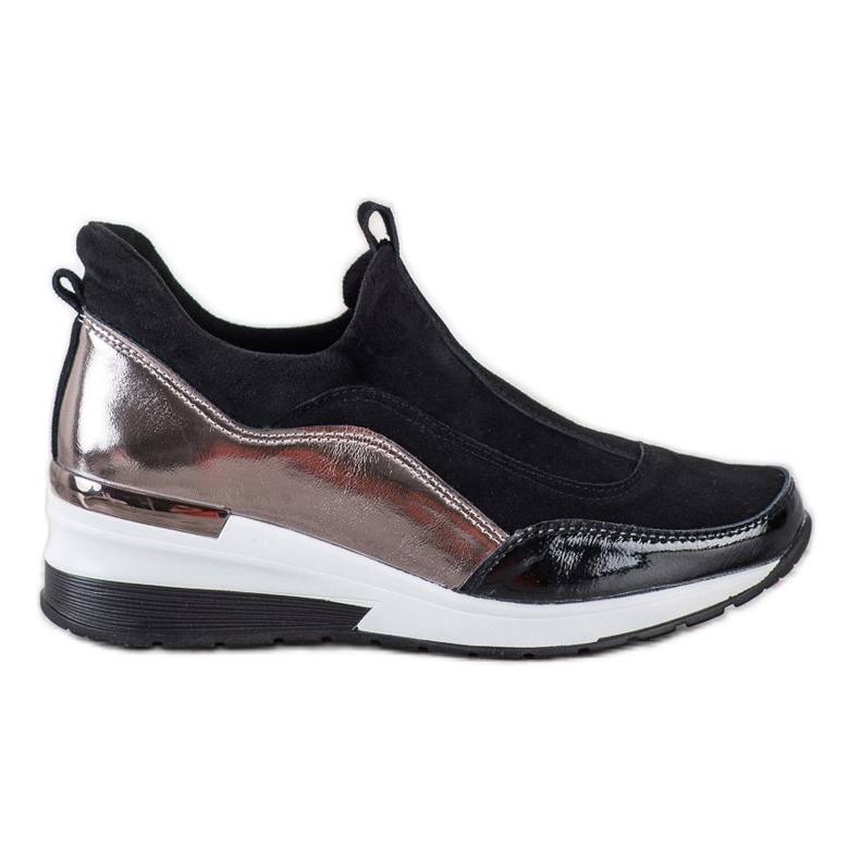 Sapatos de couro VINCEZA preto