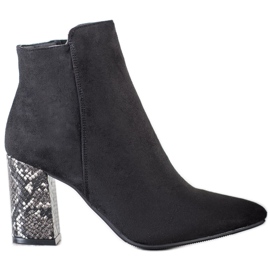 Botas com motivo de cobra VINCEZA preto