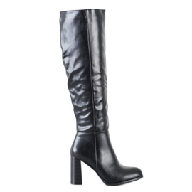 Goodin Botas clássicas com couro ecológico preto Goodin Botas clássicas com couro ecológico preto