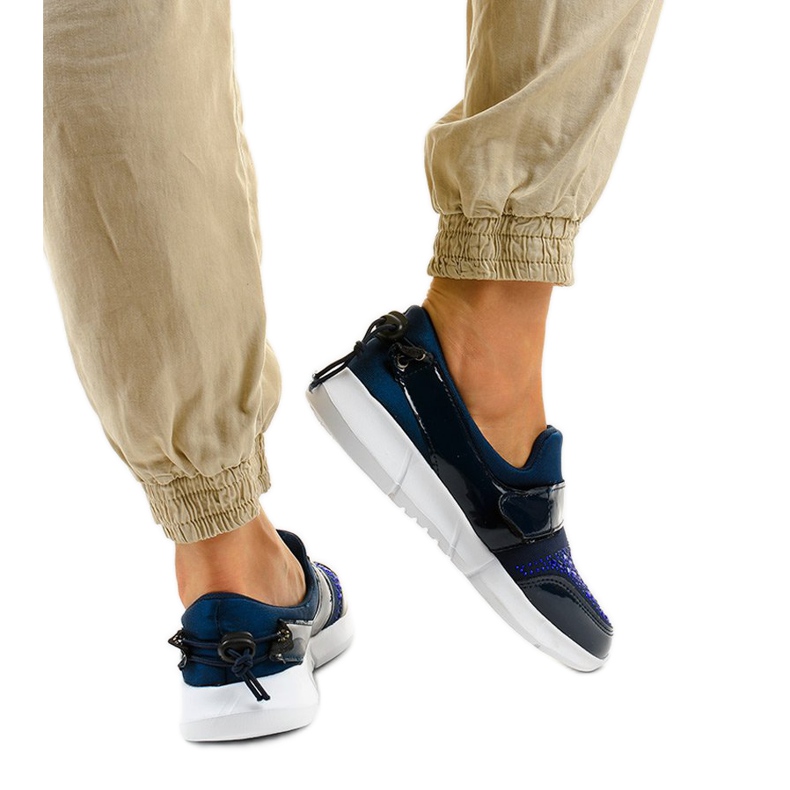 Calçado desportivo de deslizamento azul marinho B120-3