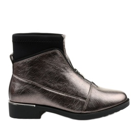 Botas femininas cinza com letras Tyrell