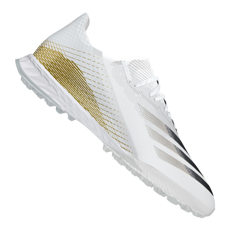 Chuteiras Adidas X Ghosted.1 Tf M EG8173 preto, branco, dourado branco