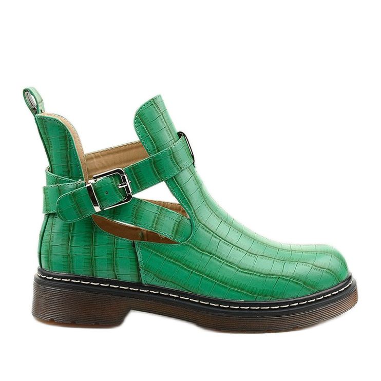 Botas verdes com fivela Nilld Botas verdes com fivela Nilld