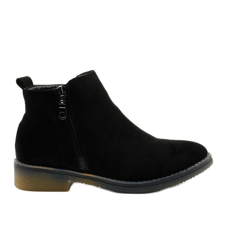 Botas pretas rasas Botas Jodhpur isoladas Amar preto