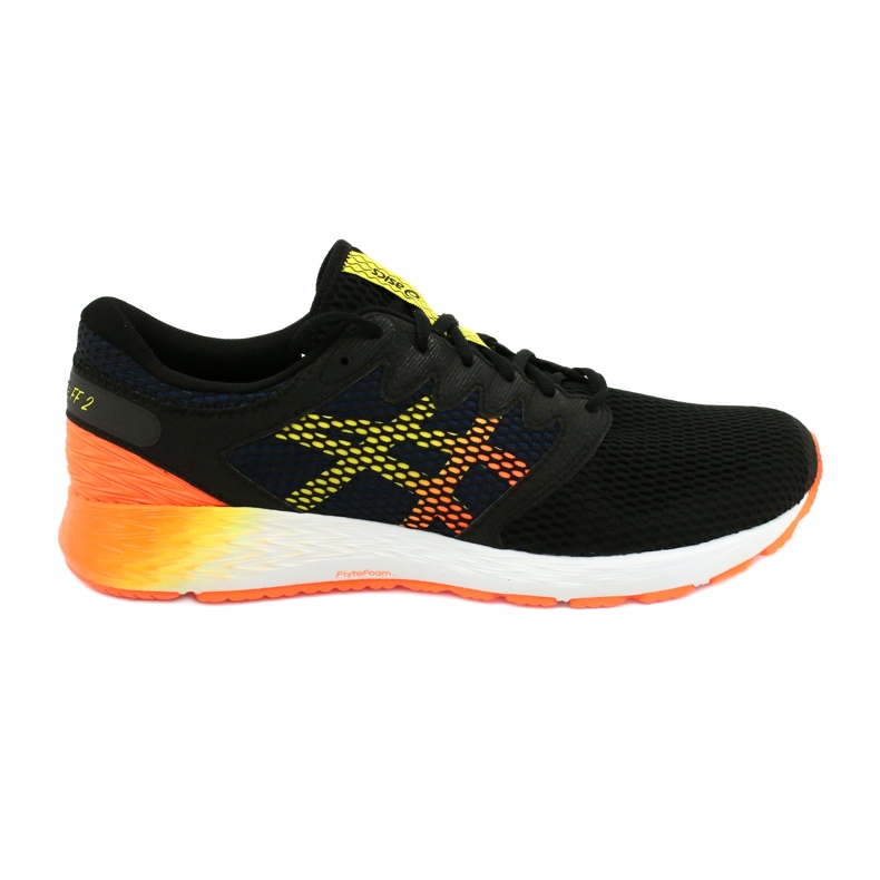 Tênis de corrida Asics RoadHawk Ff 2 M 1011A136-005 preto azul marinho laranja amarelo