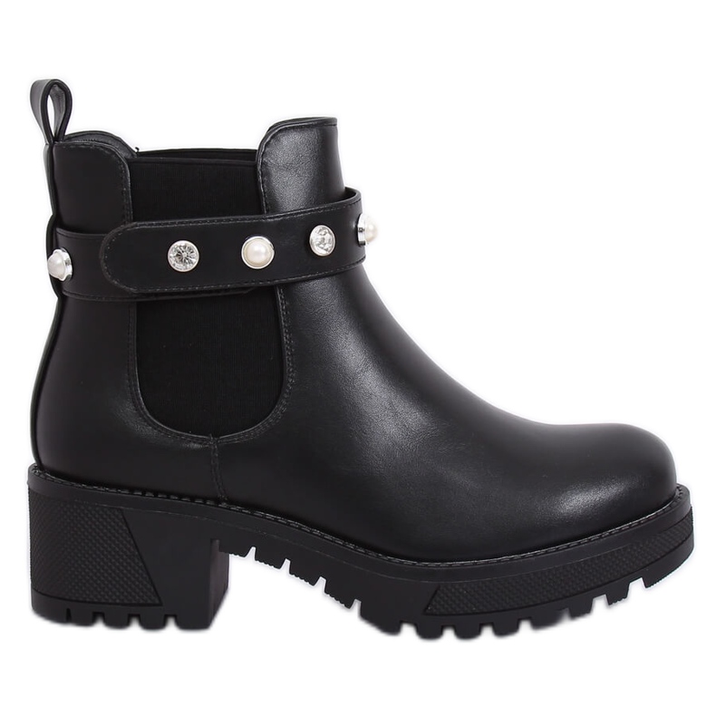 Botas pretas Chelsea com sola grossa 8039-GA Preto