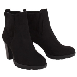 Botas pretas femininas de salto alto Z1110 pretas preto
