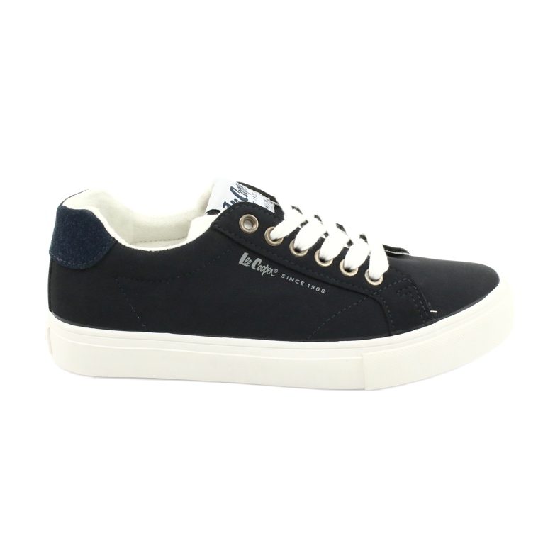 Tênis de couro ecológico Lee Cooper LCJL-20-31-083 azul marinho
