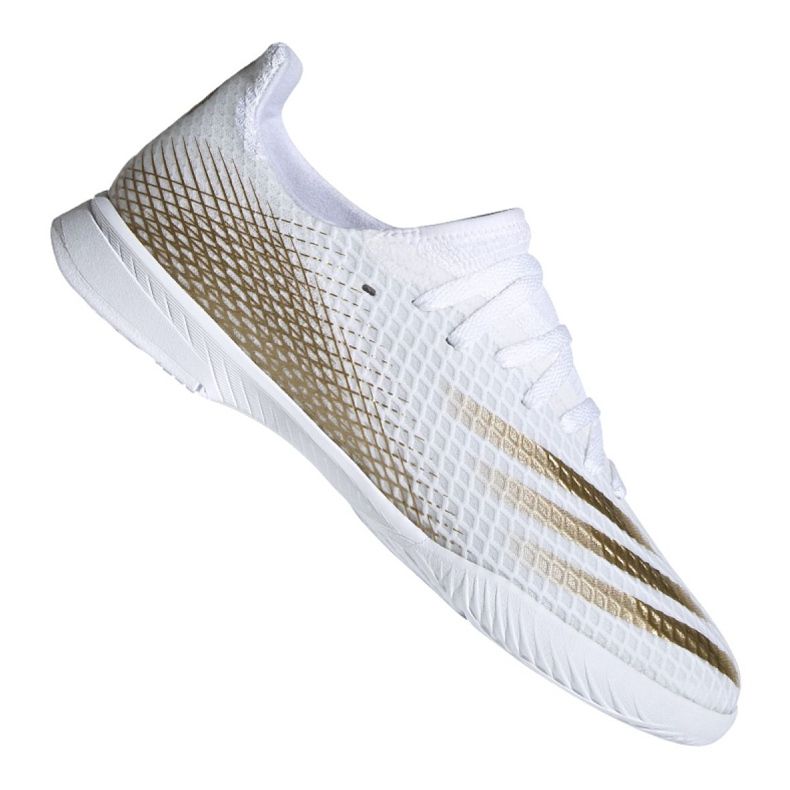 Chuteiras Adidas X Ghosted.3 In Jr EG8225 cinza / prata, branco, dourado branco
