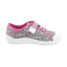 Calçados infantis Befado 251X158 rosa prata cinza multicolorido